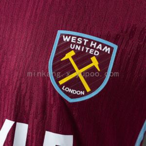 Camiseta West Ham United 2021/22 Local Versión Jugador - detalle textura de la tela