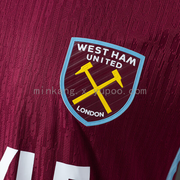 Camiseta West Ham United 2021/22 Local Versión Jugador - detalle textura de la tela