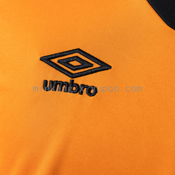 Camiseta Wolverhampton Wanderers 1990/91 Retro Portero - detalle patrón manga