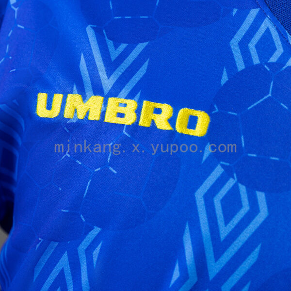 Camiseta Colombia 1994 Retro Visita Manga Larga - detalle puño y manga