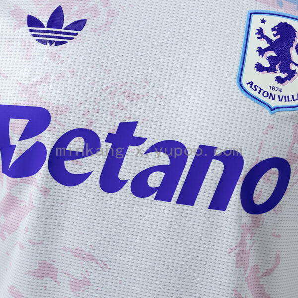 Camiseta Aston Villa 2023/24 Visitante - detalle patrón inferior izquierdo