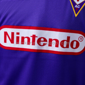 Camiseta Fiorentina 1998 Retro Local Manga Larga - detalle logo marca Fila
