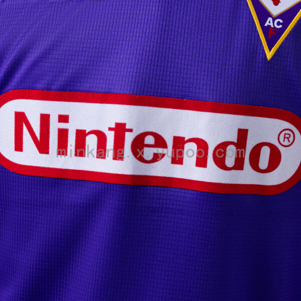 Camiseta Fiorentina 1998 Retro Local Manga Larga - detalle logo marca Fila