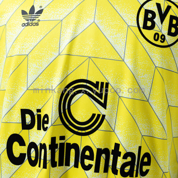 Camiseta Borussia Dortmund 1988 Retro Local - detalle cuello