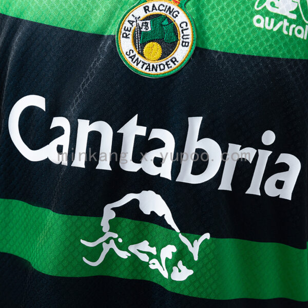 Camiseta Racing de Santander 2012/13 Retro Local — detalle manga La Liga