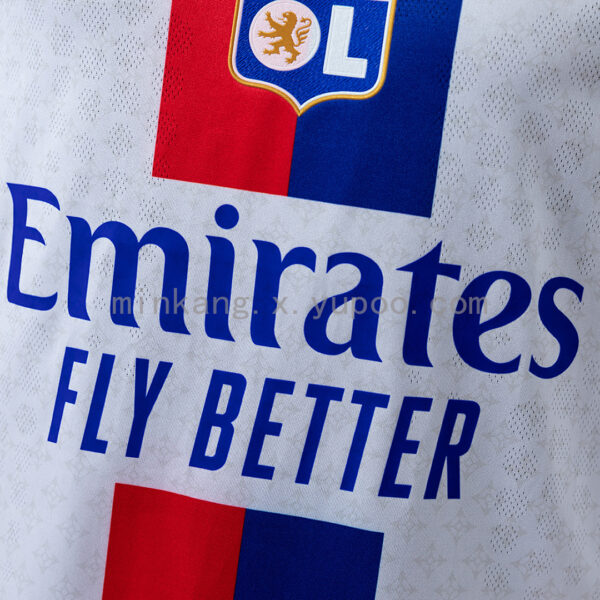 Camiseta Olympique de Lyon 2024/25 Local Versión Jugador - detalle tejido