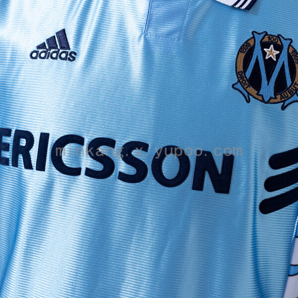 Camiseta Olympique de Marseille 1999 Retro Local - detalle tejido de la camiseta