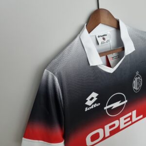 Camiseta AC Milan 1996/97 Retro Entrenamiento - detalle de la textura punteada