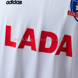 Camiseta Colo Colo 1991 Retro Local Manga Larga - detalle patrocinador LADA