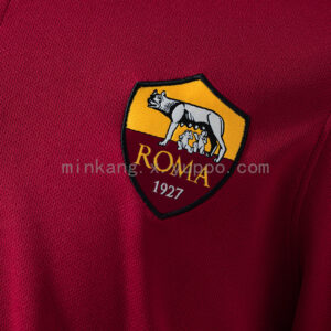 Camiseta AS Roma 1927 Retro Local - detalle puño de manga