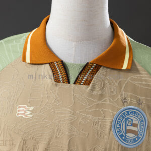 Camiseta Bahia 2024 Local — detalle manga y patrón