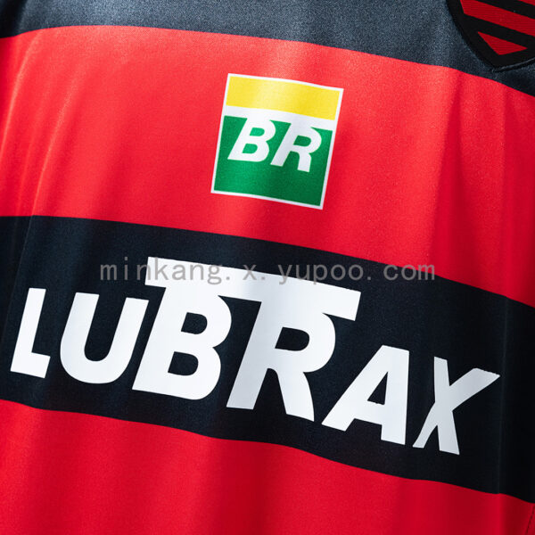 Camiseta Flamengo 1999/2000 Retro Local — detalle sponsor Lubrax