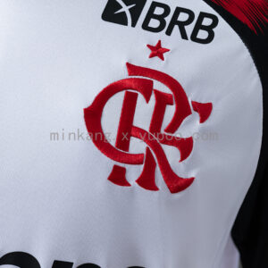 Camiseta Flamengo 2023 Visita — detalle de la manga y patrocinador Shopee