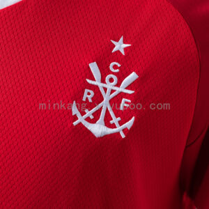 Camiseta Flamengo Edición Especial Retro — detalle de la manga y franjas