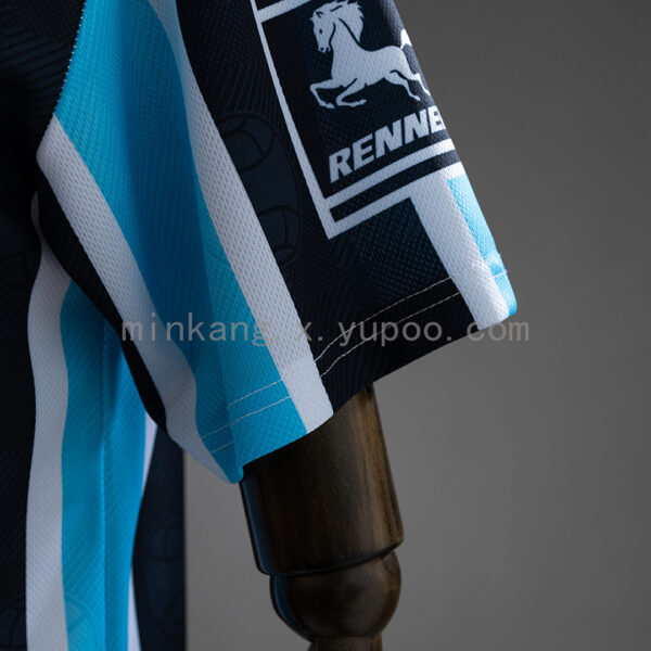 Camiseta Grêmio 1995 Retro Local — detalle de tela y franjas