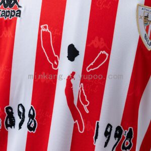 Camiseta Athletic Bilbao 1998 Retro Local — detalle inscripción interior del cuello