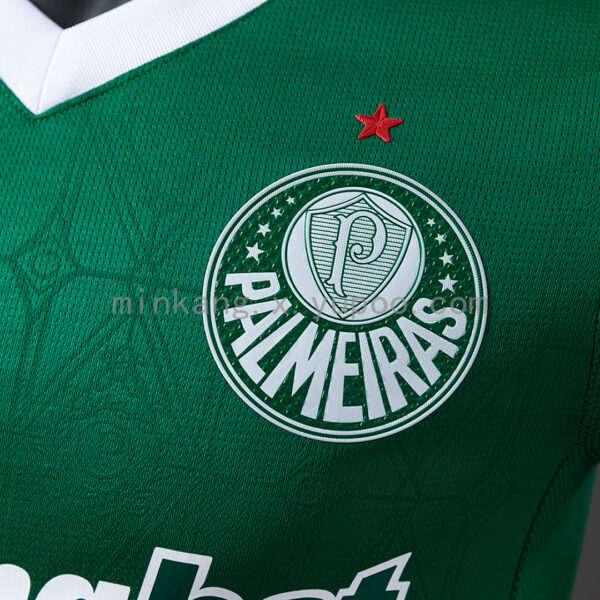 Camiseta Palmeiras 2024 Local Versión Jugador — detalle cuello y escote