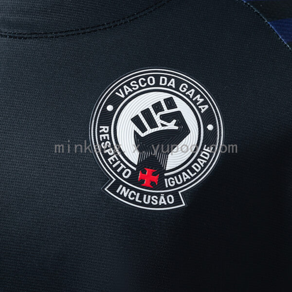 Camiseta Vasco da Gama 2024 Pre-Partido — detalle mangas