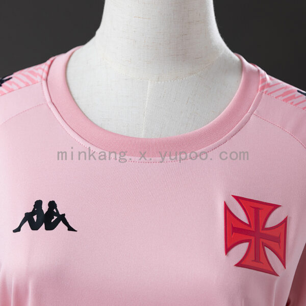 Camiseta Vasco da Gama 2023/24 Tercera Mujer — detalle logo Kappa