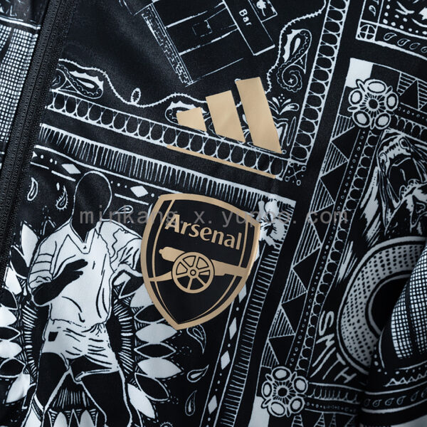 Camiseta Arsenal 2023/24 Reversible - detalle franjas manga