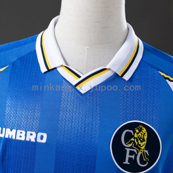 Camiseta Chelsea 1995 Retro Local Manga Larga - detalle manga y puño