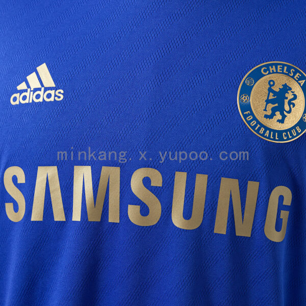 Camiseta Chelsea 2013/14 Retro Local Manga Larga - detalle del patrocinador Samsung