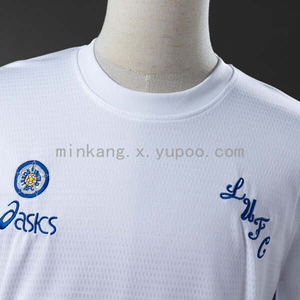 Camiseta Leeds United 1994/95 Retro Local - detalle manga y tejido