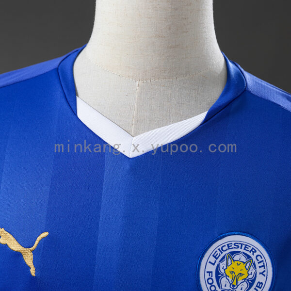 Camiseta Leicester City 2016/17 Local Retro - vista trasera