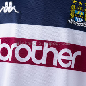 Camiseta Manchester City 1997/98 Retro Visita - detalle
