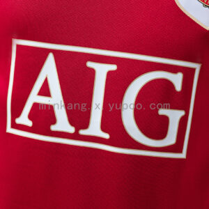 Camiseta Manchester United 2006/07 Retro Local Version Jugador - detalle manga