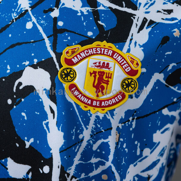 Camiseta Manchester United 2023/24 Edición Stone Roses - detalle patrón abstracto