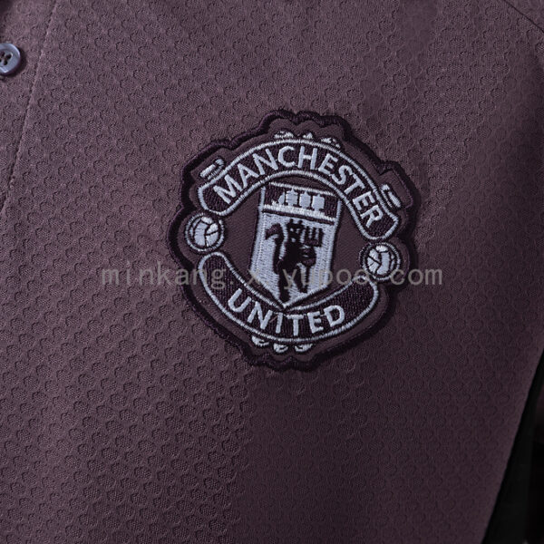 Camiseta Manchester United 2024/25 Polo - detalle patrón de tejido