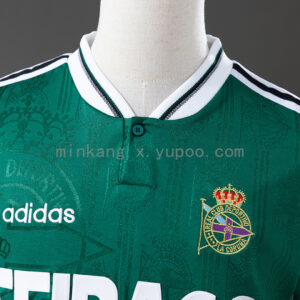 Camiseta Deportivo La Coruña 1994 Retro Local Manga Larga — detalle bajo de la camiseta