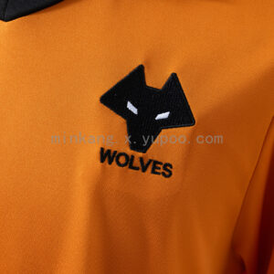 Camiseta Wolverhampton Wanderers 1990/91 Retro Portero - detalle puño y material