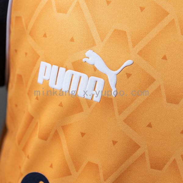 Camiseta Wolverhampton Wanderers 1996/97 Retro Local - detalle patrón de tejido