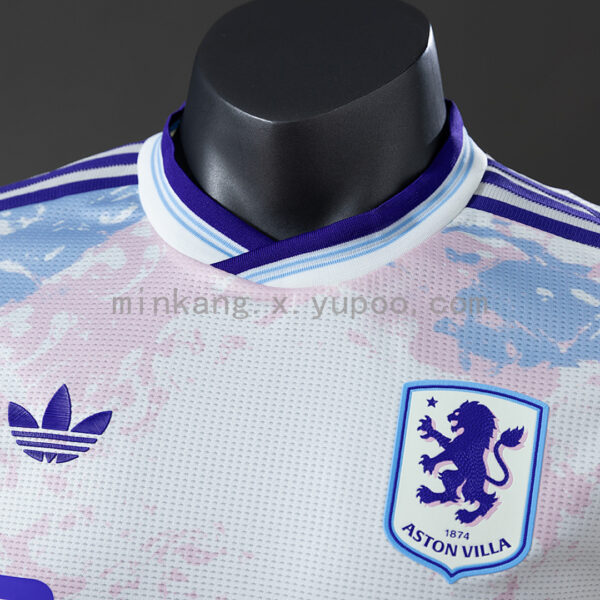 Camiseta Aston Villa 2023/24 Visitante - detalle patrón inferior derecho