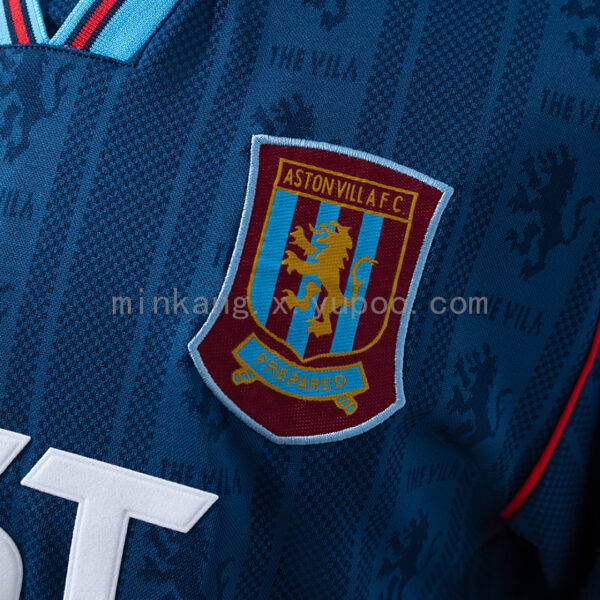 Camiseta Aston Villa 1995/96 Retro Local - detalle del puño de la manga