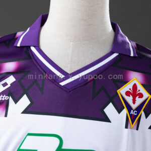 Camiseta Fiorentina 1996 Retro Visita Manga Larga - vista trasera
