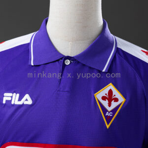 Camiseta Fiorentina 1998 Retro Local Manga Larga - detalle manga y puño