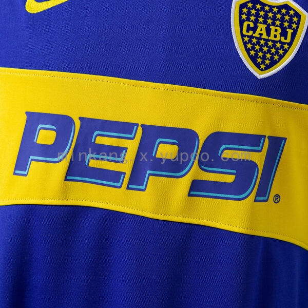 Camiseta Boca Juniors 2000/01 Retro Local Manga Larga - detalle