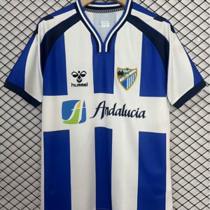 Camiseta Málaga CF 2012/13 Retro Local — detalle dobladillo
