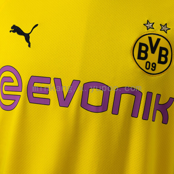 Camiseta Borussia Dortmund 1920 Retro Local - detalle dobladillo