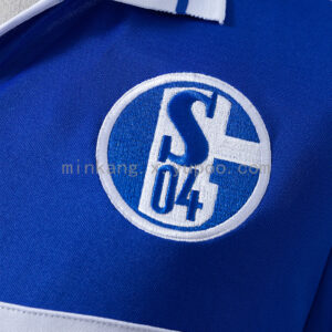 Camiseta Schalke 04 2004 Retro Local - detalle del dobladillo
