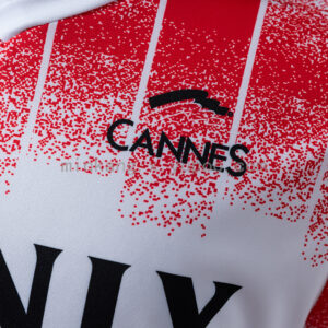 Camiseta AS Cannes 1991 Retro Local Manga Larga - detalle de la manga