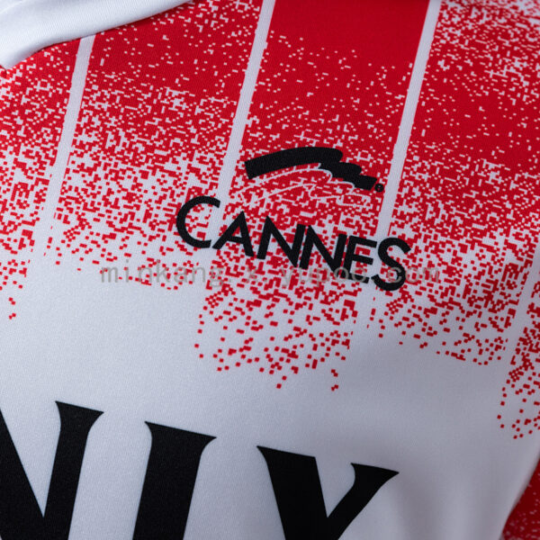 Camiseta AS Cannes 1991 Retro Local Manga Larga - detalle de la manga