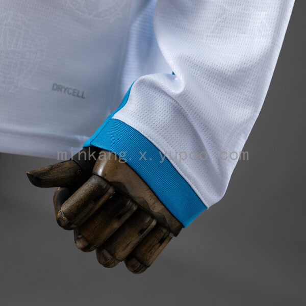 Camiseta Olympique de Marseille 2023/24 Local Manga Larga - detalle puño de manga