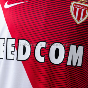 Camiseta AS Monaco 1990 Retro Local - detalle textura