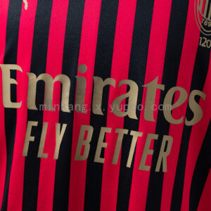 Camiseta AC Milan 2019/20 Local Aniversario - detalle manga
