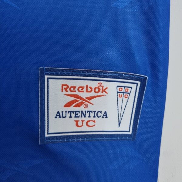 Camiseta Universidad Catolica 1998 Retro Tercera - detalle manga azul