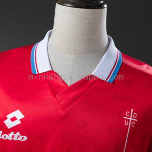 Camiseta Universidad Católica 1996 Retro Local Manga Larga - detalle del tejido y material